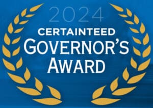 Certainteed Governor's Award - Allen Roofing and Siding